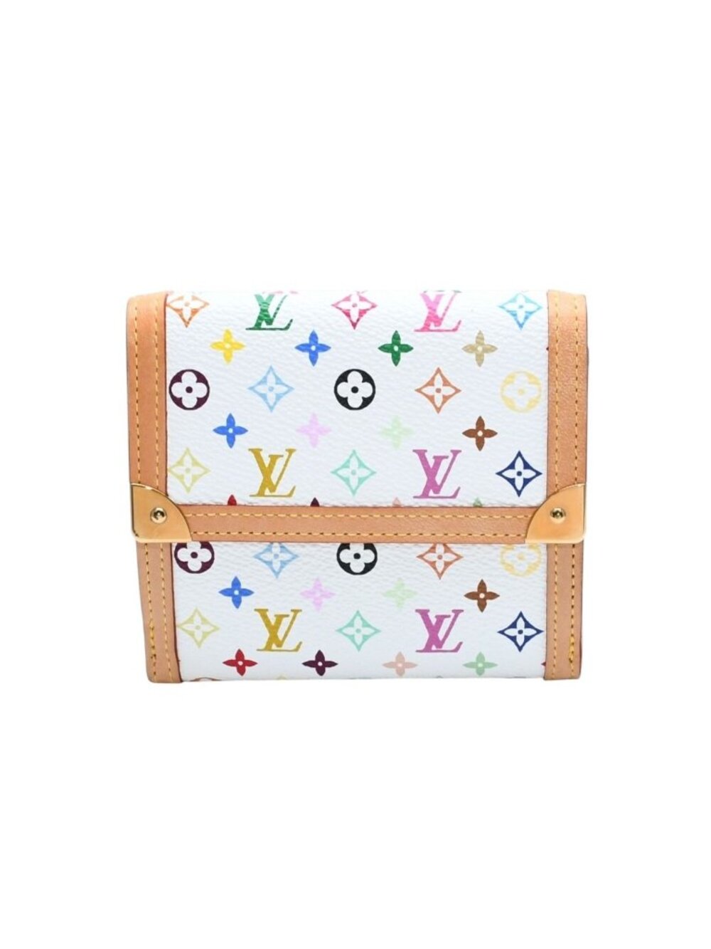 Louis Vuitton Wallet Porte Monnaie Billets Cartes Credit Monogram Multicolor